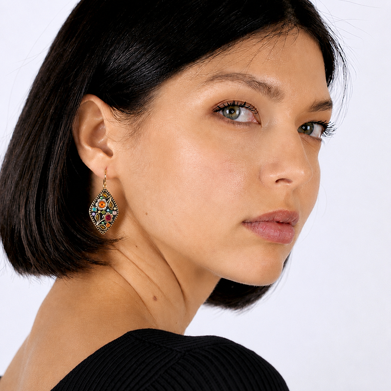 Michal Golan Midnight Garden Small Diamond Earrings