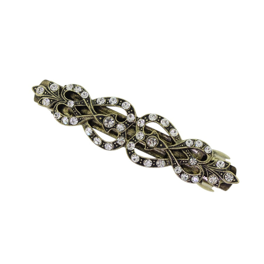 Sweet Romance French Knot Barrette Bronze