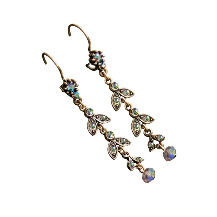 Sweet Romance Crystal Flutter Drop Earrings