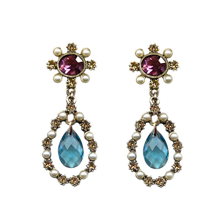 Sweet Romance French Regency Royal Tourmaline Earrings