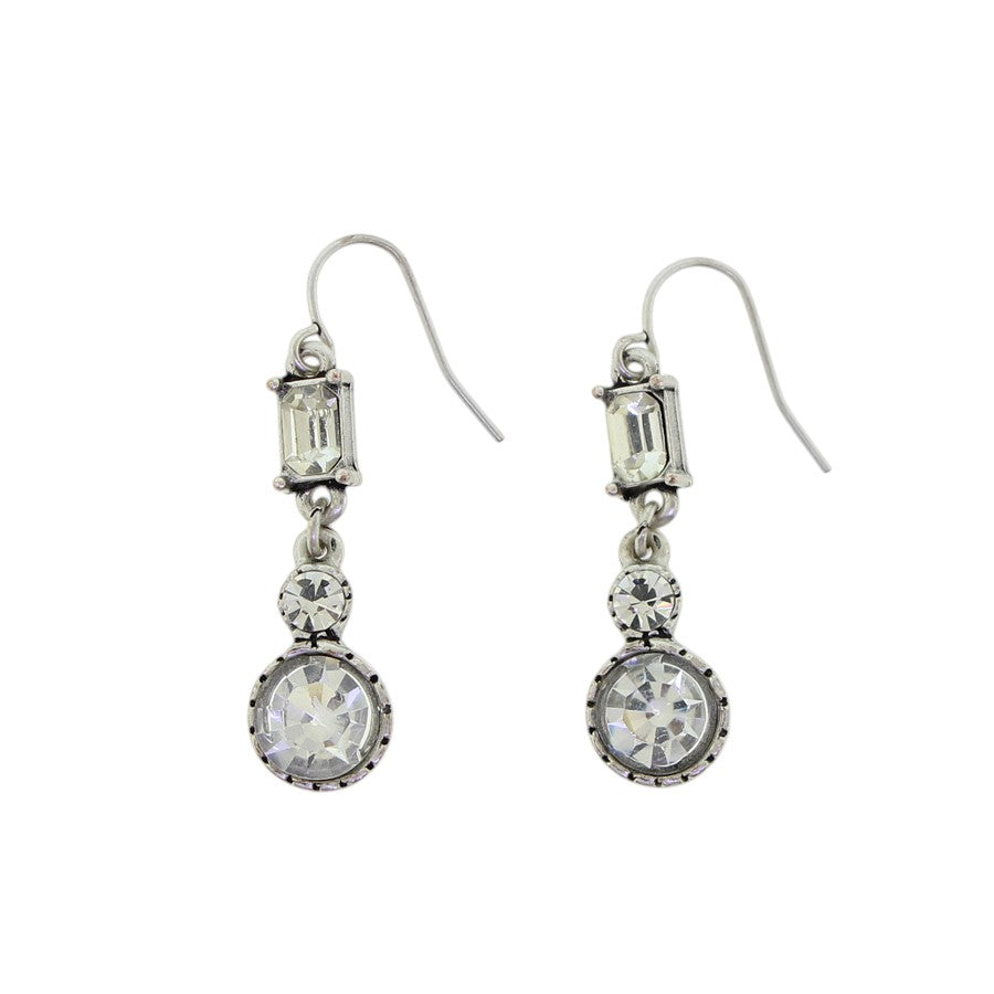 Sweet Romance Demi Juliette Earrings Silver Crystal
