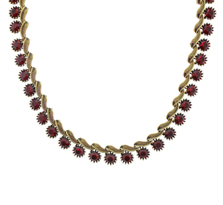Sweet Romance Iconic 1950s Collar Necklace Garnet