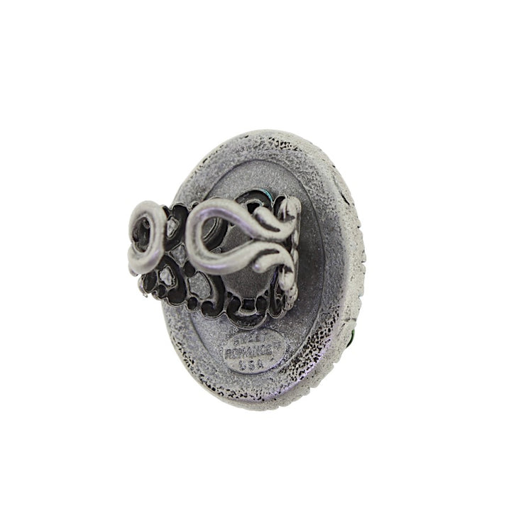 Sweet Romance Peacock Flourish Ring Adjustable