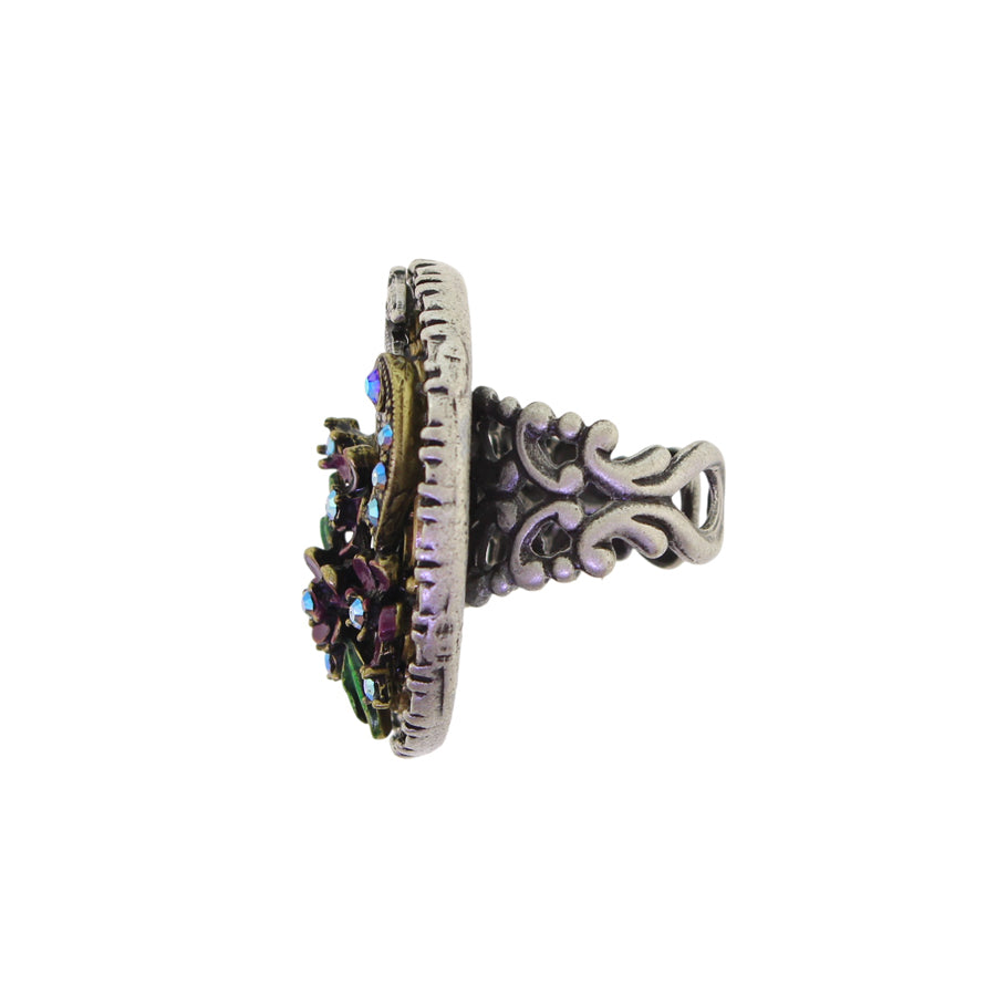 Sweet Romance Peacock Flourish Ring Adjustable