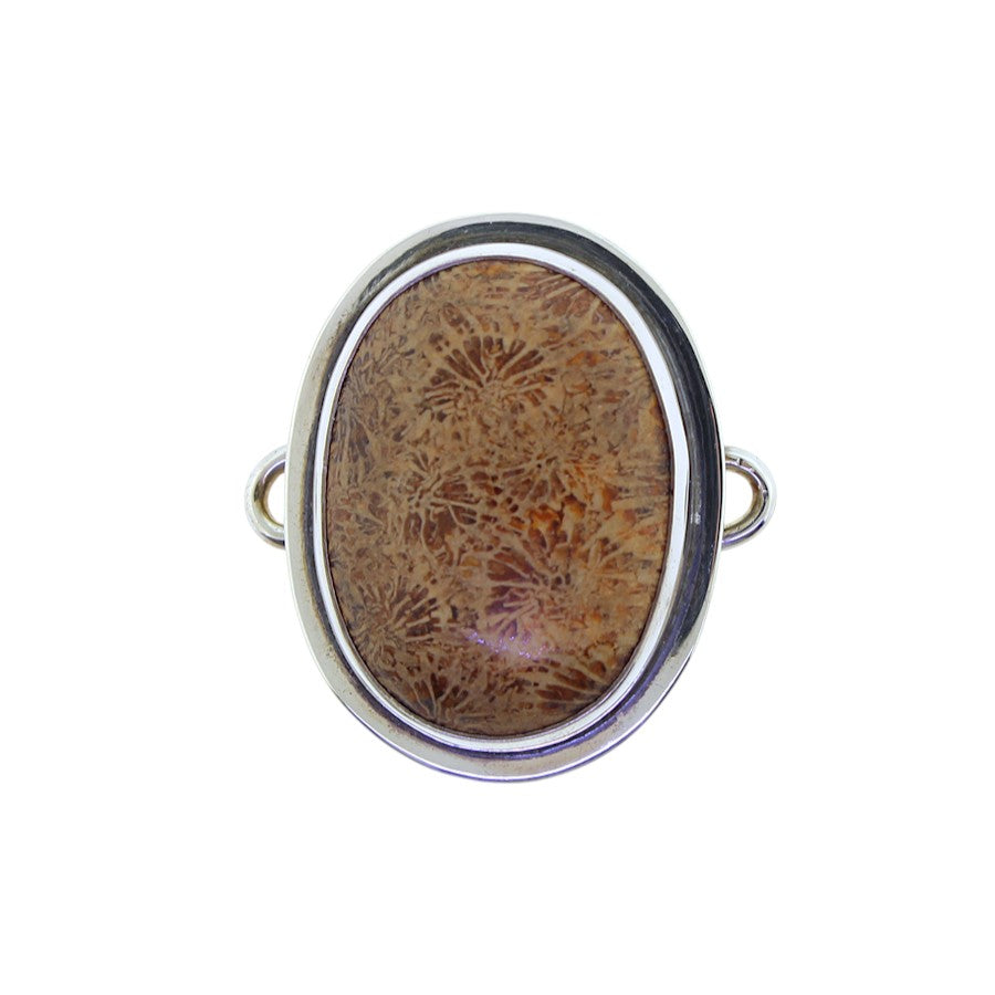 Tabra Petrified Indonesian Coral Charm