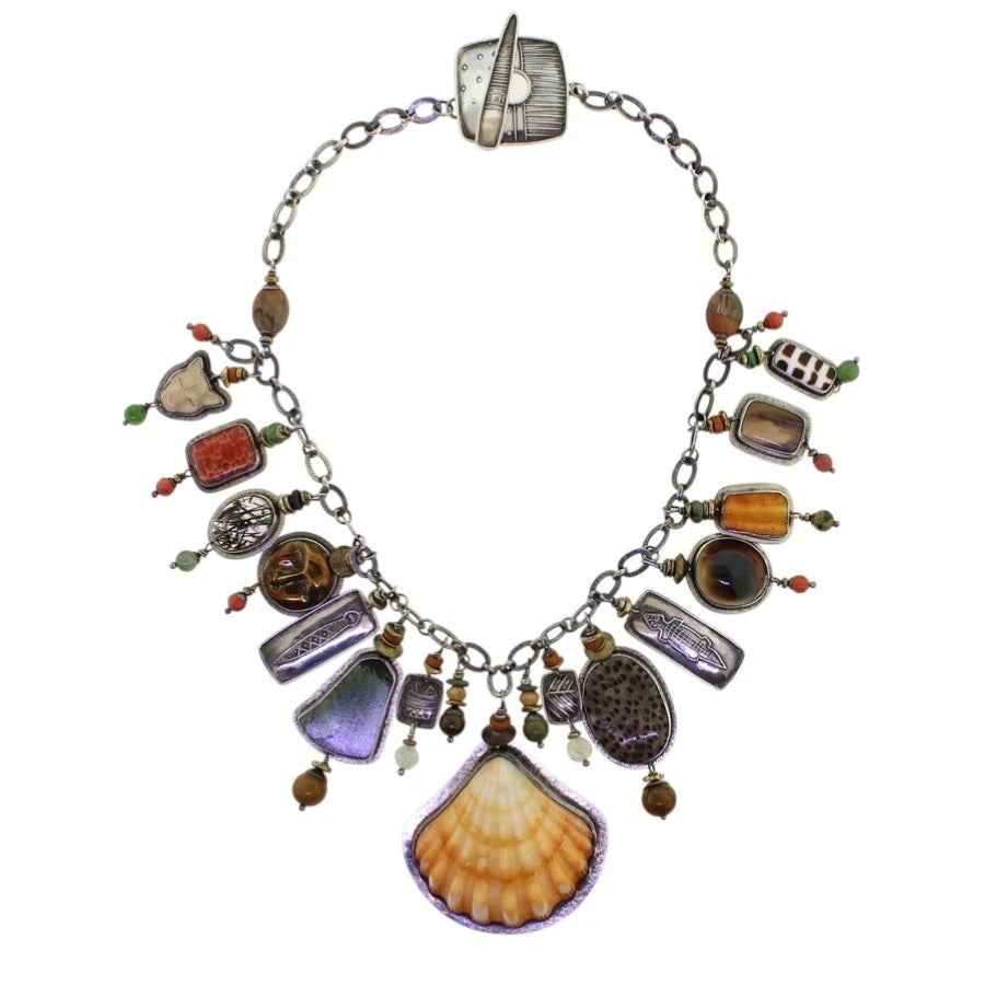 Tabra Shell Turquoise Treasure Necklace