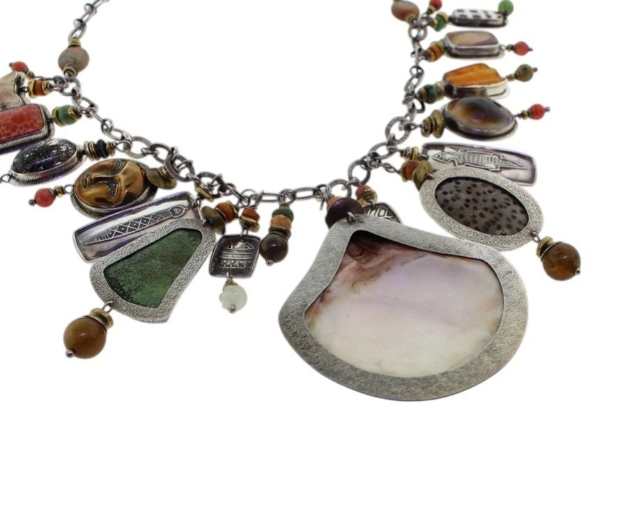 Tabra Shell Turquoise Treasure Necklace