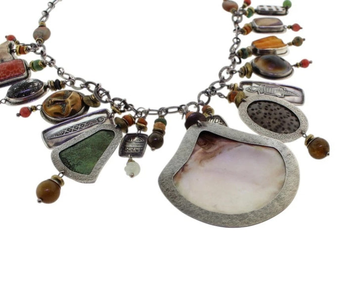 Tabra Shell Turquoise Treasure Necklace