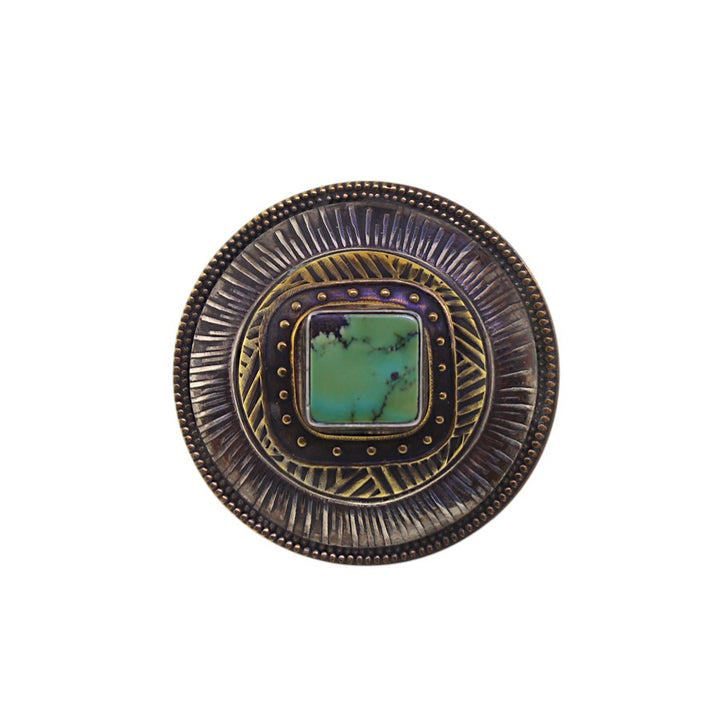 Tabra Vintage Sterling Bronze Turquoise Ring