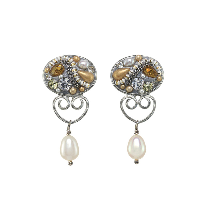 Michal Golan Moonlight Oval Dangling Earrings