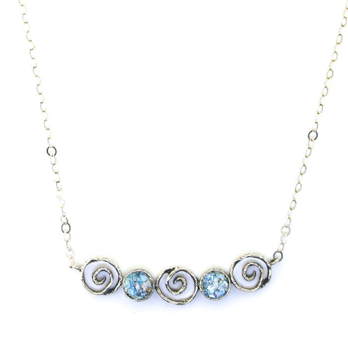 Angie Olami Roman Glass Spiral Necklace 830232