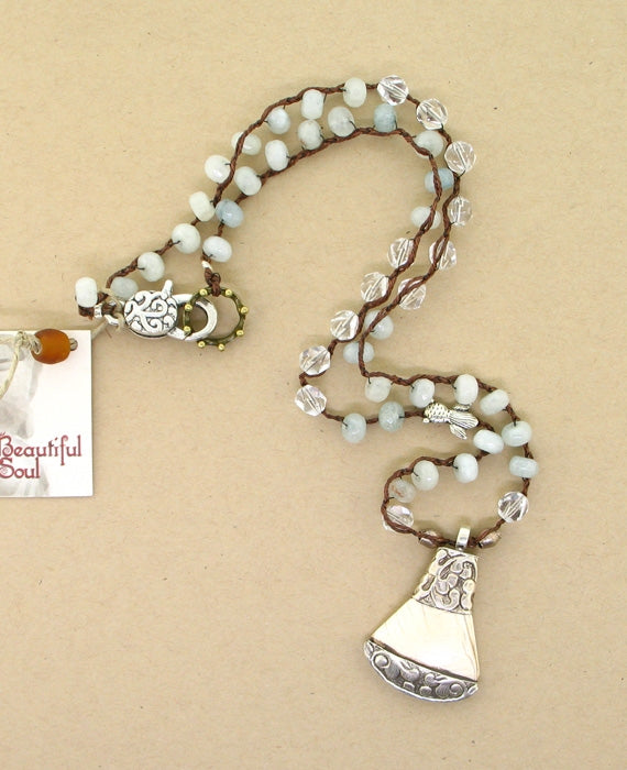 Beautiful Soul Aqua Conch Necklace
