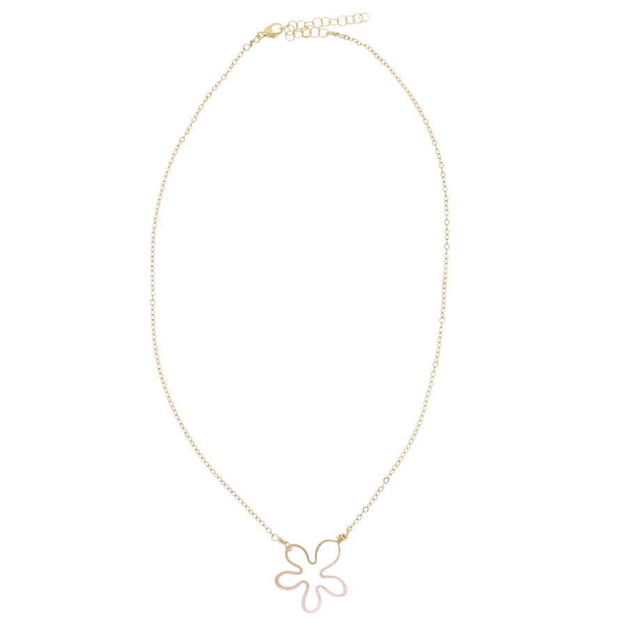 Beth Jewelry Flower Necklace 14 Kt. Gold Filled