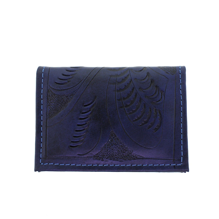 Leaders in Leather Deep Blue Vaquetta Card Holder