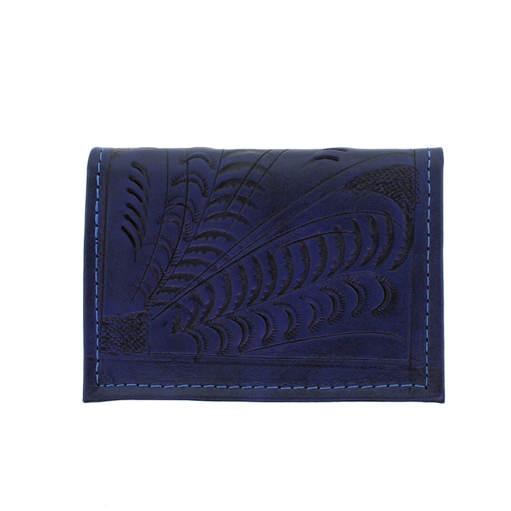 Leaders in Leather Deep Blue Vaquetta Card Holder