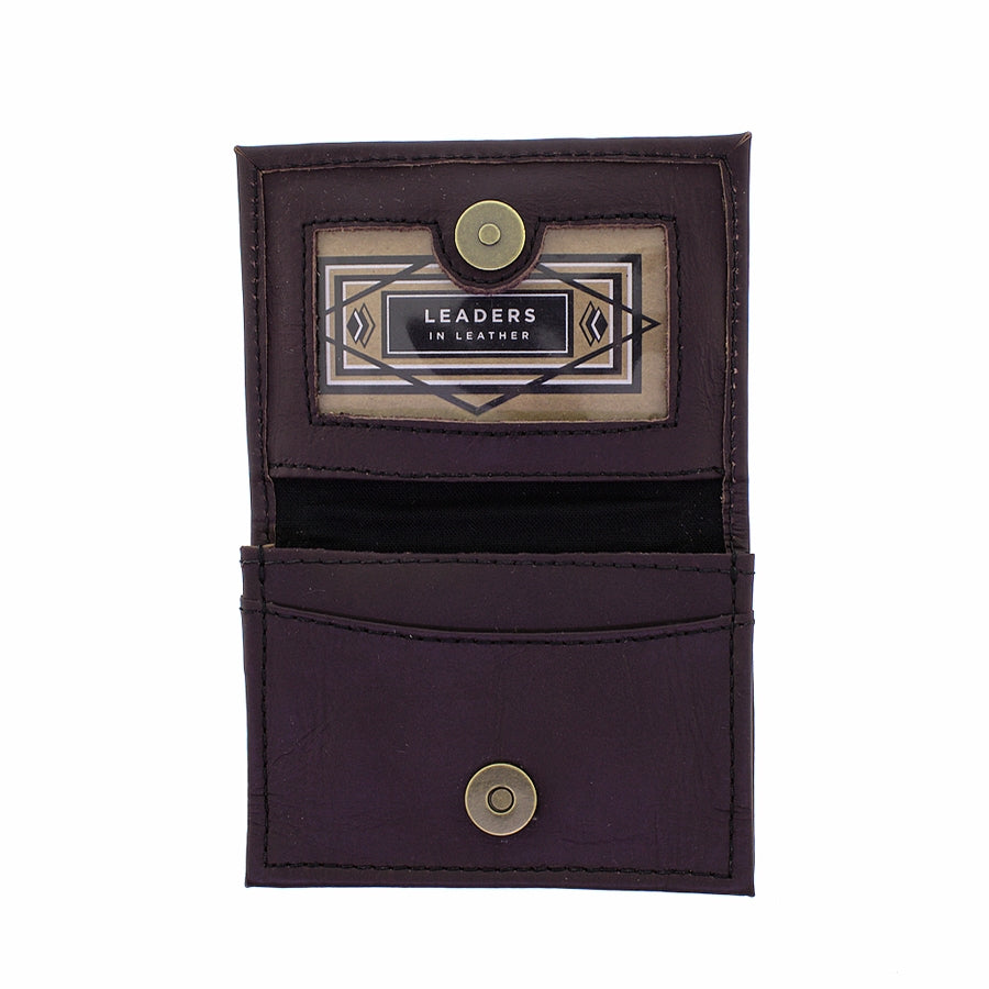 Leaders in Leather Vaquetta Purple Card Holder