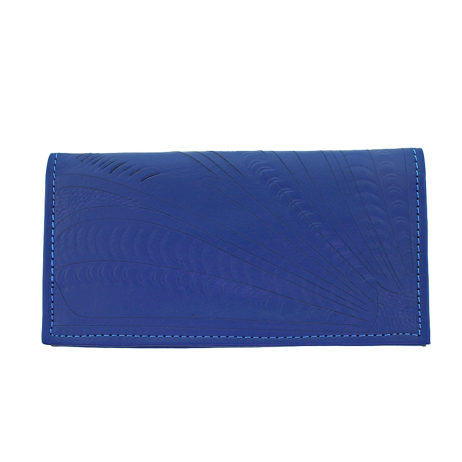 Leaders in Leather Indigo Tooled Wallet