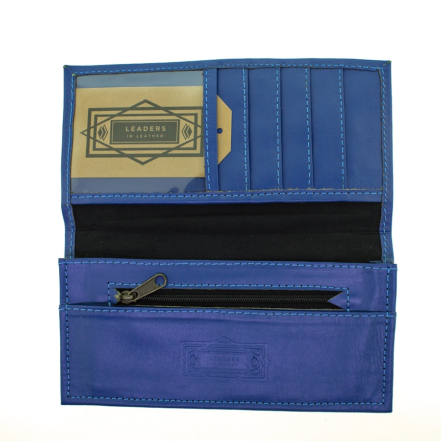 Leaders in Leather Indigo Tooled Wallet