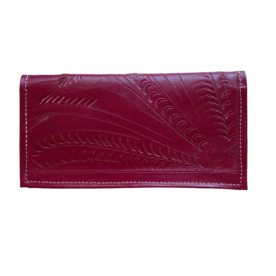 Leaders in Leather Pink Wallet Checkbook Cover