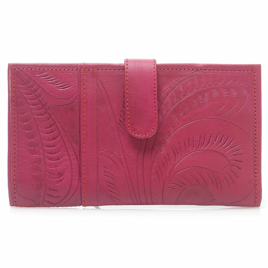 Leaders in Leather Pink Wallet Magnetic Closure