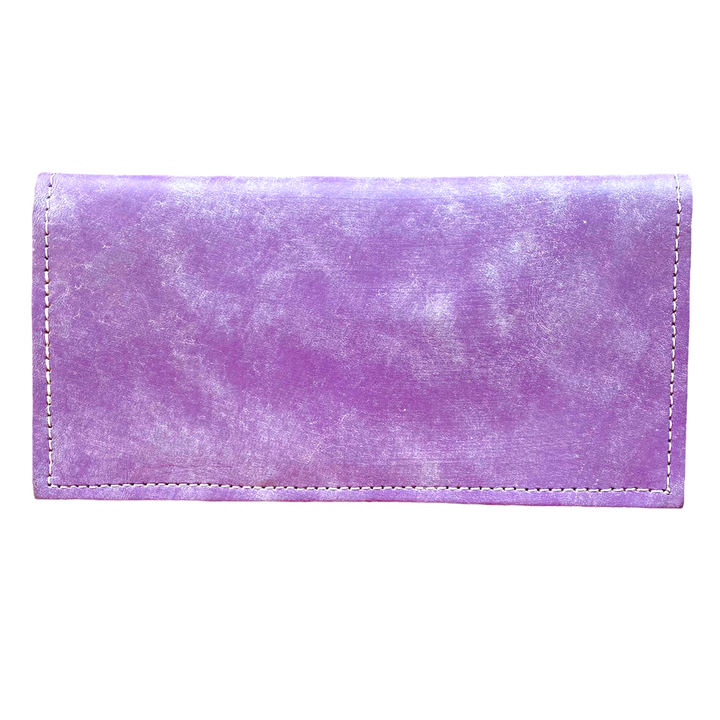 Leaders in Leather Vaquetta Lavendar Mandala Wallet