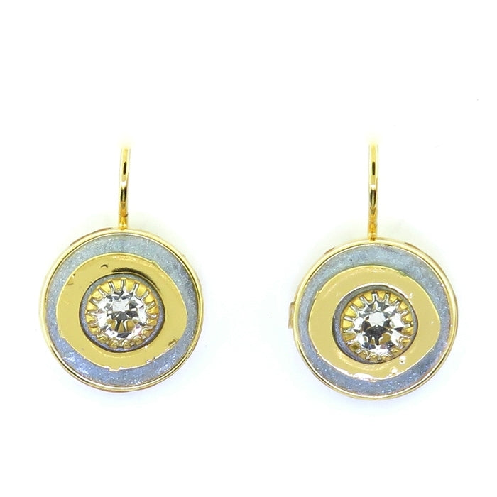 Michal Golan Icicle Collection Round Earrings Wires Small