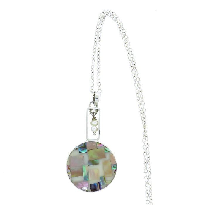 Sandy Baker Abalone and Seed Pearl Pendant