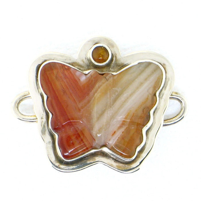 Tabra Natural Carnelian Small Butterfly Charm