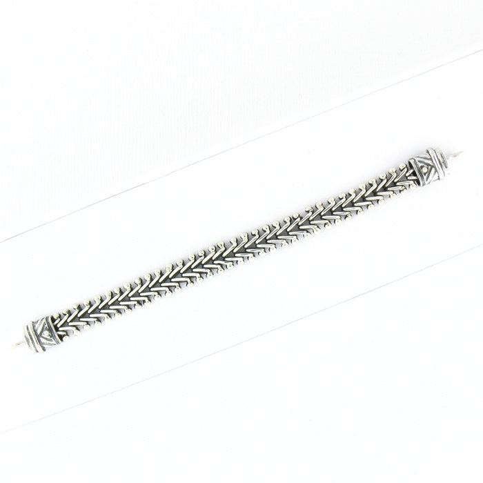 Tabra Connector Bracelet Chain-Silver Narrow V-Mesh CBR36