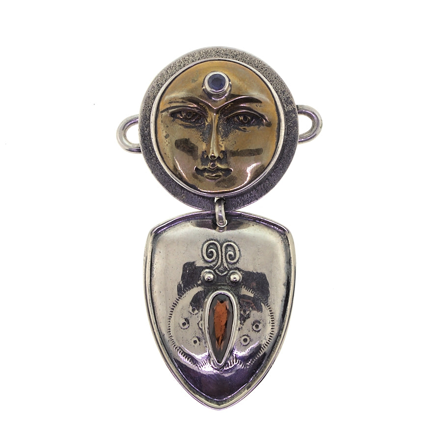 Tabra Bronze Moonface Ladybug Necklace Charm
