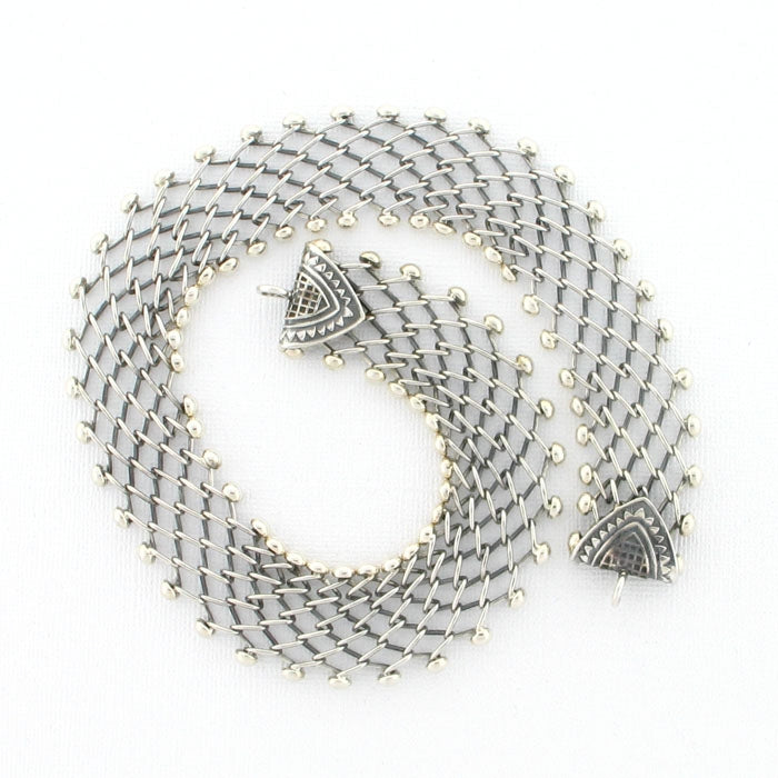 CNK20 Tabra Necklace Connector Chain Silver Open Weave