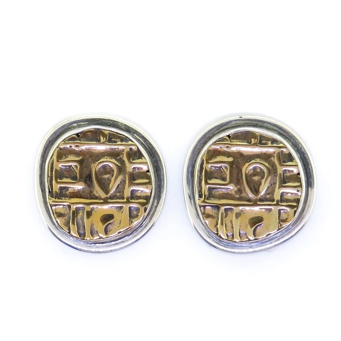 Tabra Bronze Ethnic Post Earrings