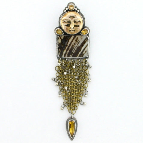 Tabra Bronze Moon Goddess Talisman Pendant