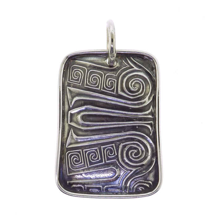 Tabra Sterling Silver Ethnic Swirl Pendant